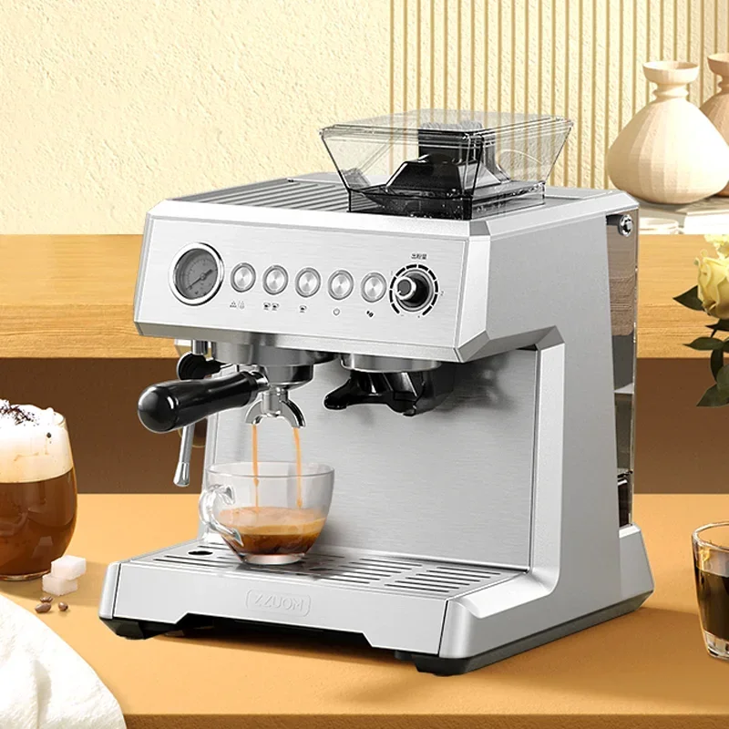 20bar Semi Automatic Italian Coffee Machine Espresso Coffee Maker with Grinder Cappuccino Steam Milk Frother