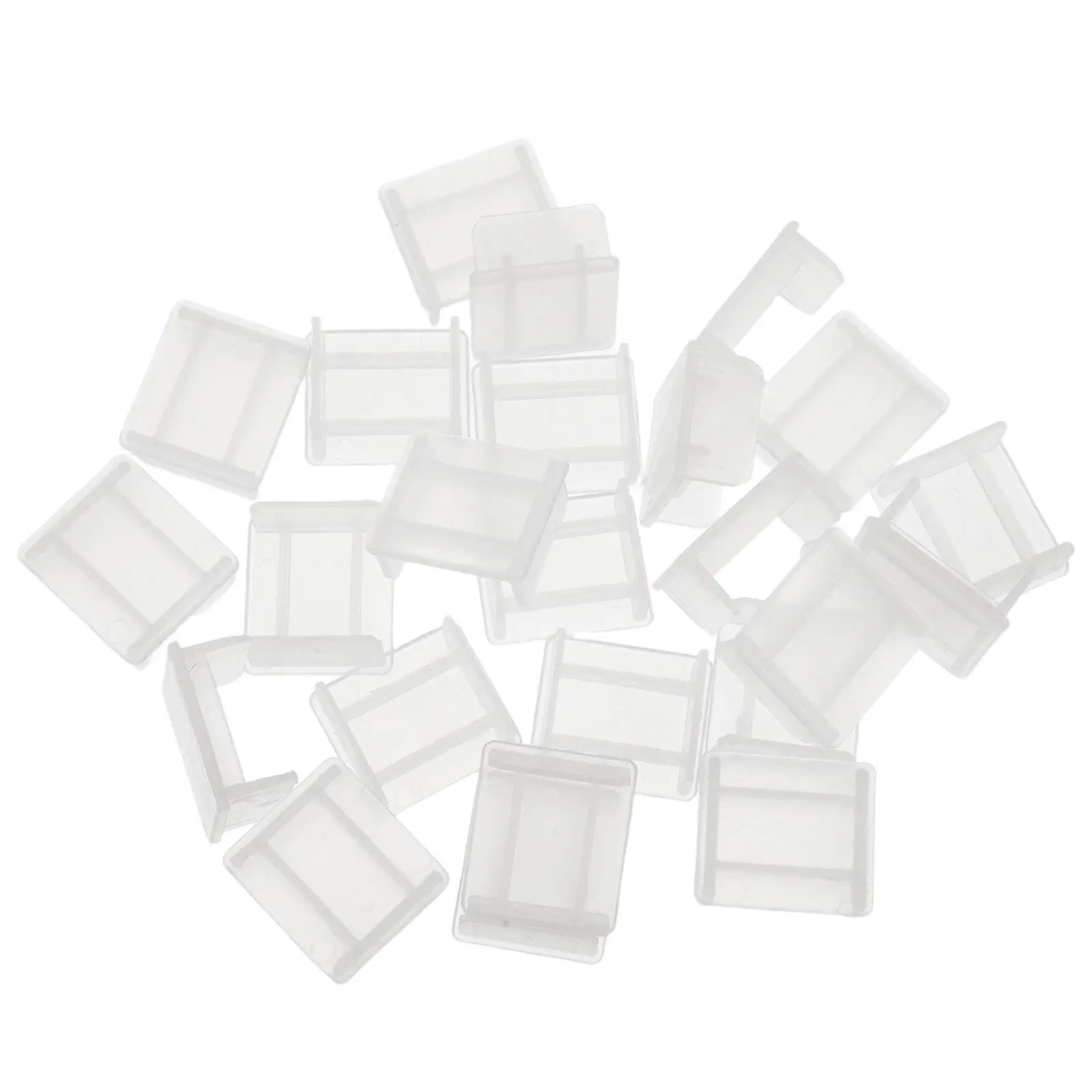 

50Pcs Plastic Headrail End Caps 1-Inch 25Mm - Horizontal Venetian Mini Roller Blind Rail Accessories Prevent Shifting Sleek