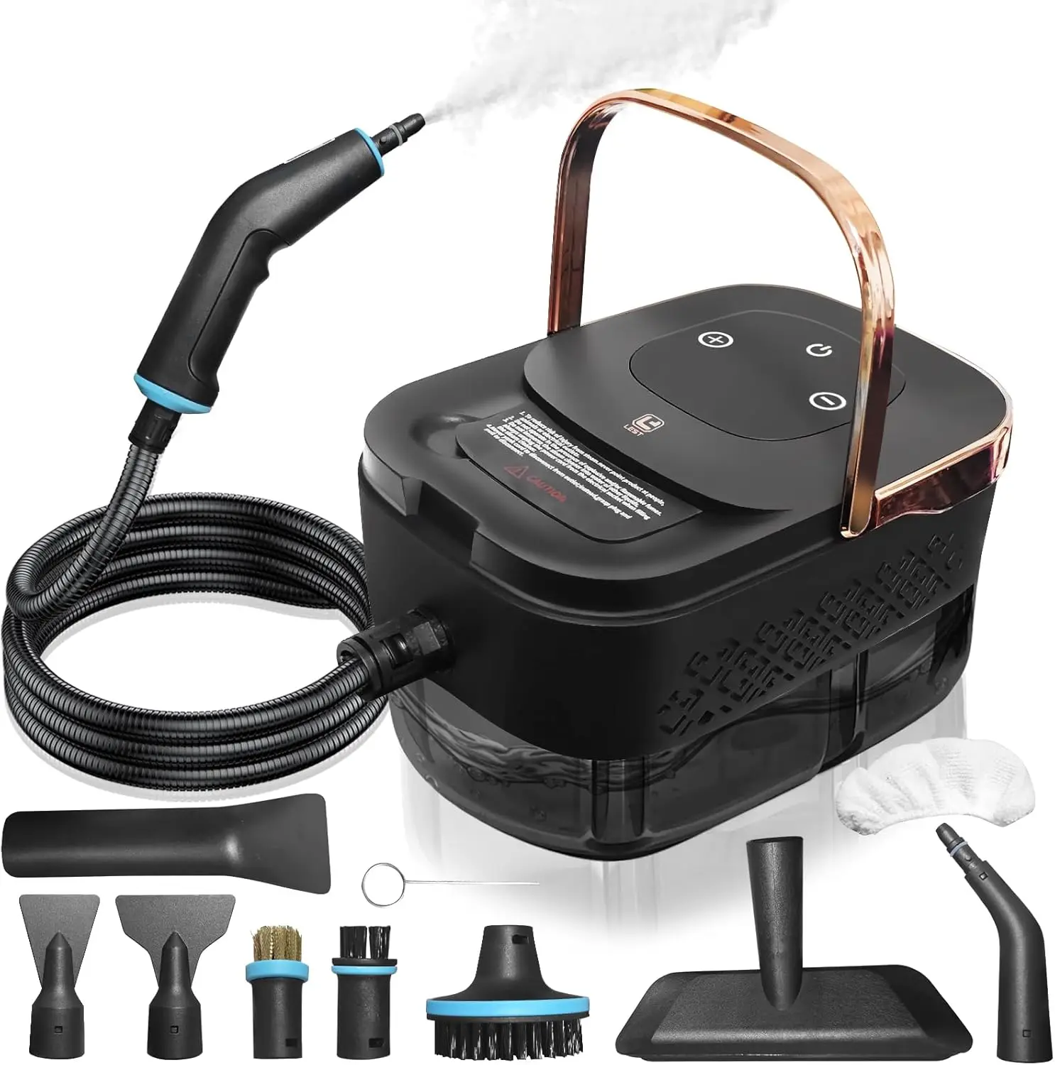 

2500W Steam Cleaner with 1.2L Tank & 12 Attachments for Home, Car, Kitchen, Bathroom, Furniture, Tile Grout