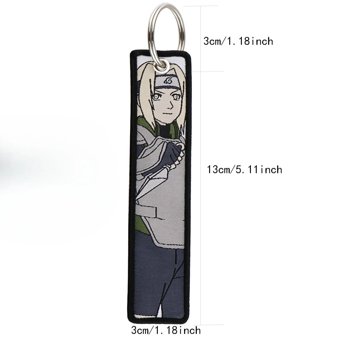 Anime Naruto Embroidery Key Fobs Cool Key Tags Keychains for Women Men Car Keyring Cosplay Accessories Toys Gift - view 6
