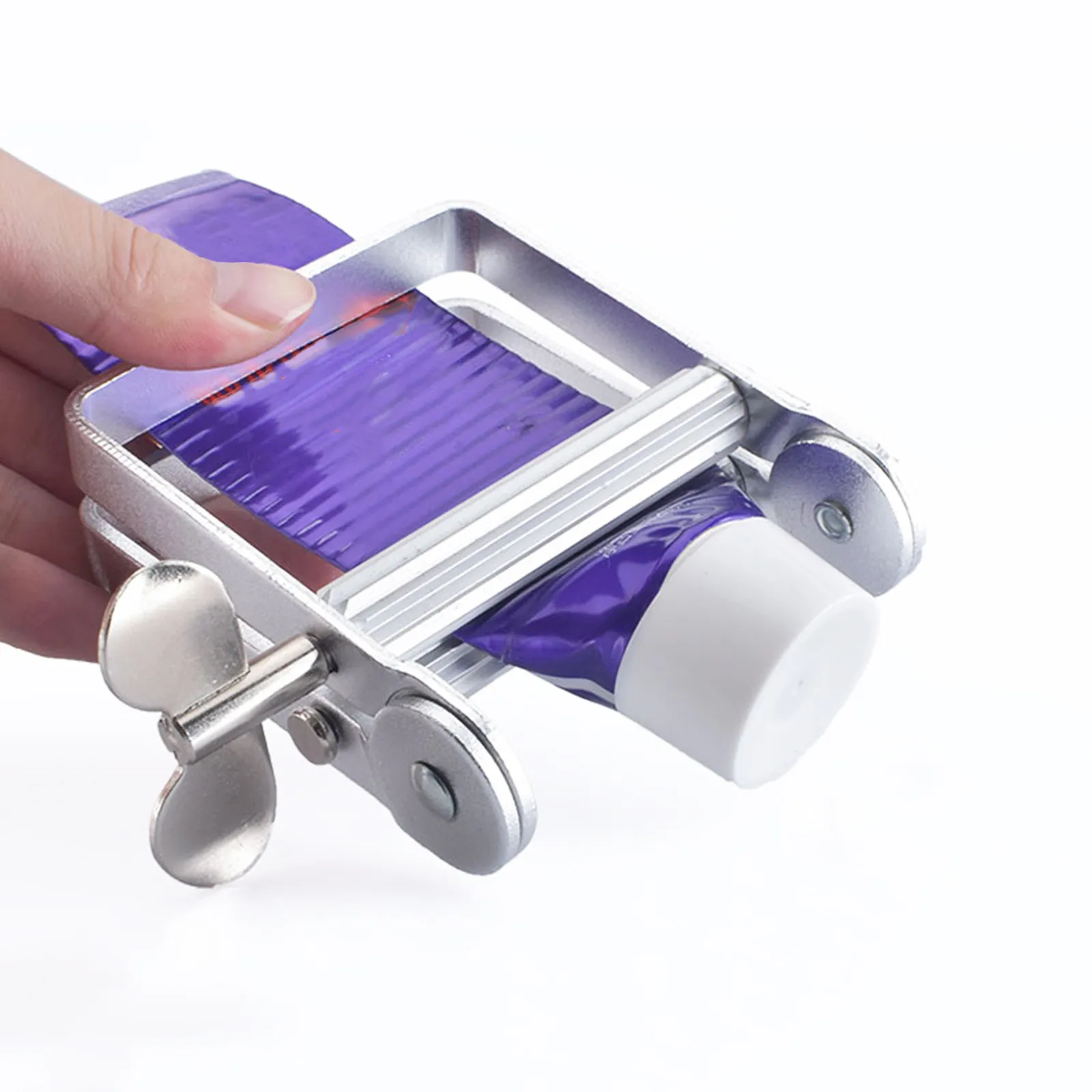 Metal Toothpaste Squeezer Aluminum Alloy Design Even Dispense Squeeze Tool for Toothpaste Cleansing Foam Lotion Hair Dye Tubes