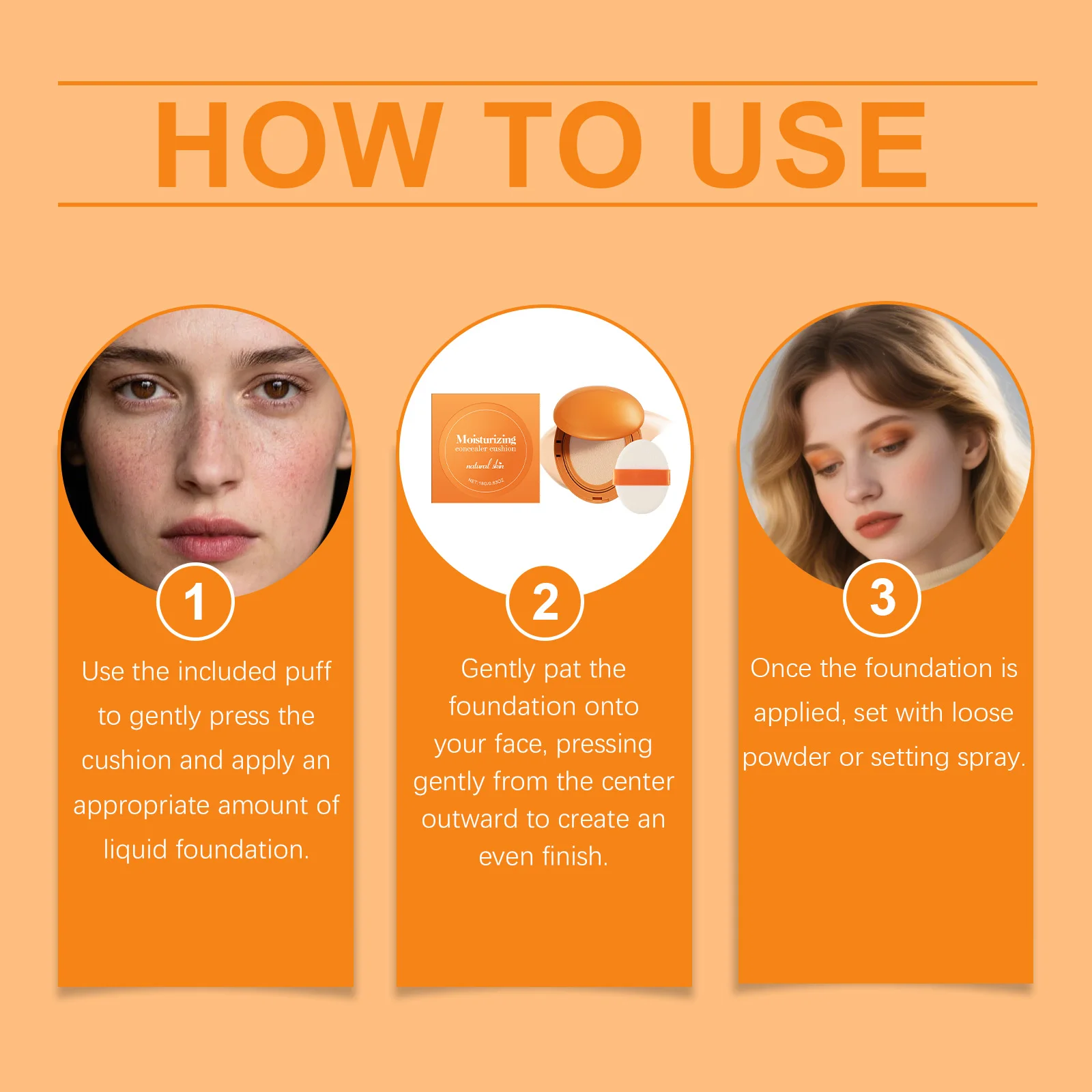 Moisturizing Concealer Air Cushion Makeup Last Delicate Waterproof Sweatproof Oil Control Natural Flawless All Coverage Makeup