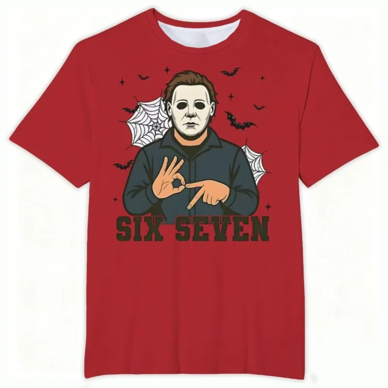 

New 2025 Halloween Motorcycle Riding Tee 3D Printed Quick Dry Short Sleeve T Shirt for Men Women