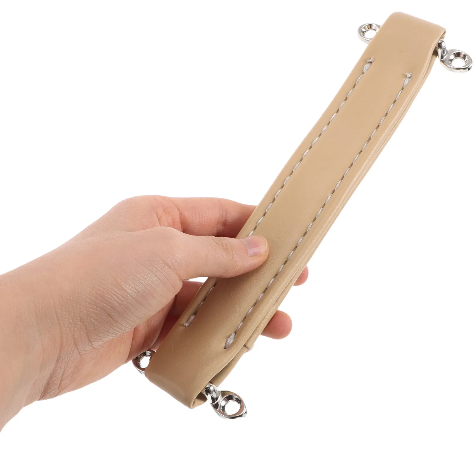 

2 шт. ручки для гитарного усилителя, винтажные, бежевые, с белой строчкой, серебряной пряжкой, легко переносить, сменные винты для концертов и репетиций