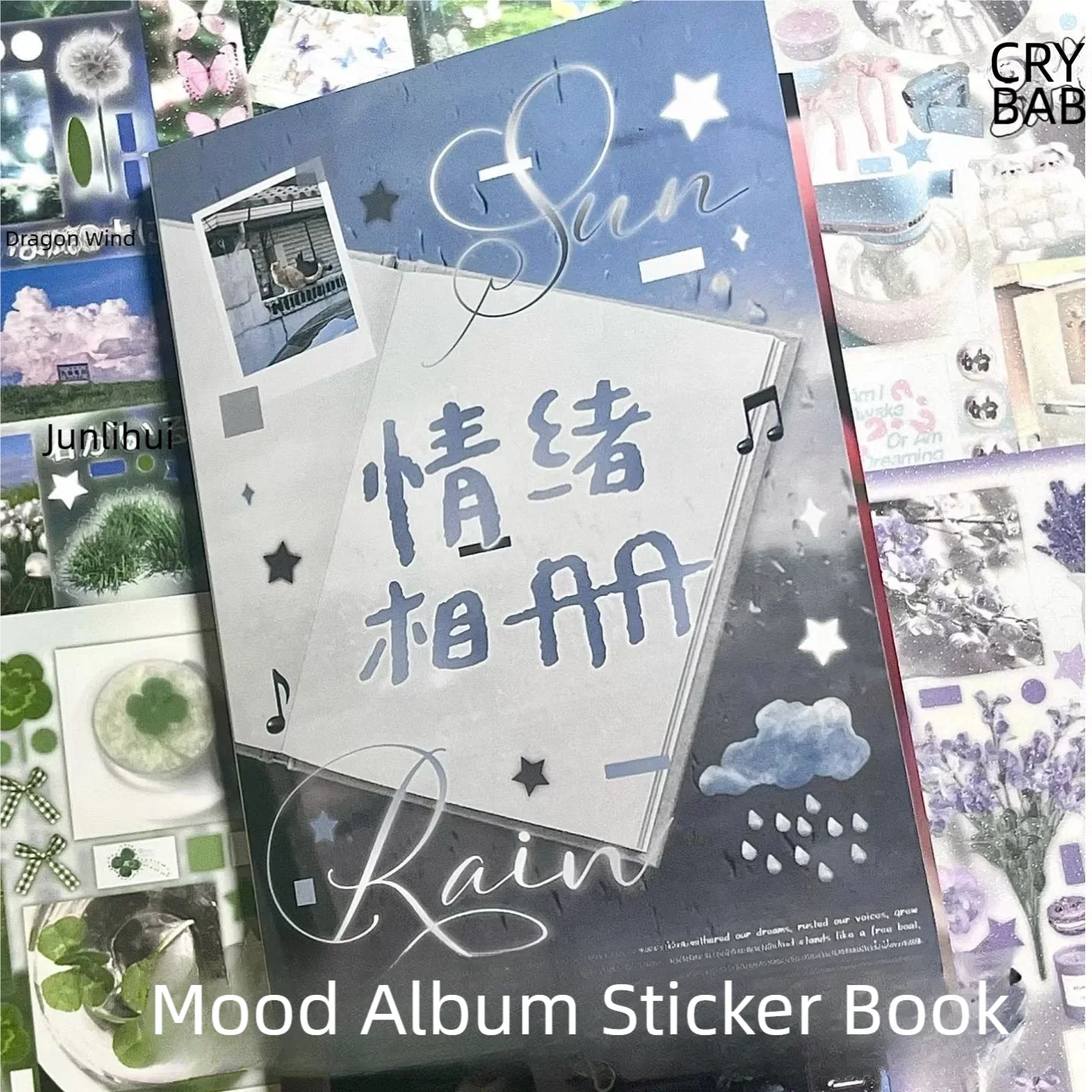 Popular Emotional Photo Album Sticker Book Ins Niche Cut Film Sticker Student Diary DIY Essential Decorative Material Stickers
