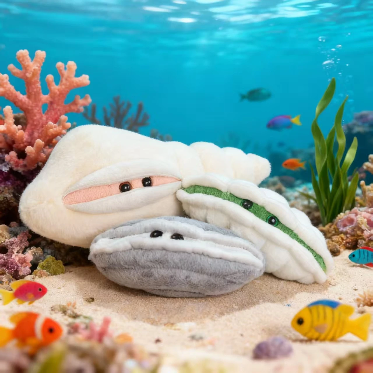 

Simulation Ocean Animal Shell Series Plush Doll, Cute and Fun Seashell Plush Toy Stuffed Animal Pillow