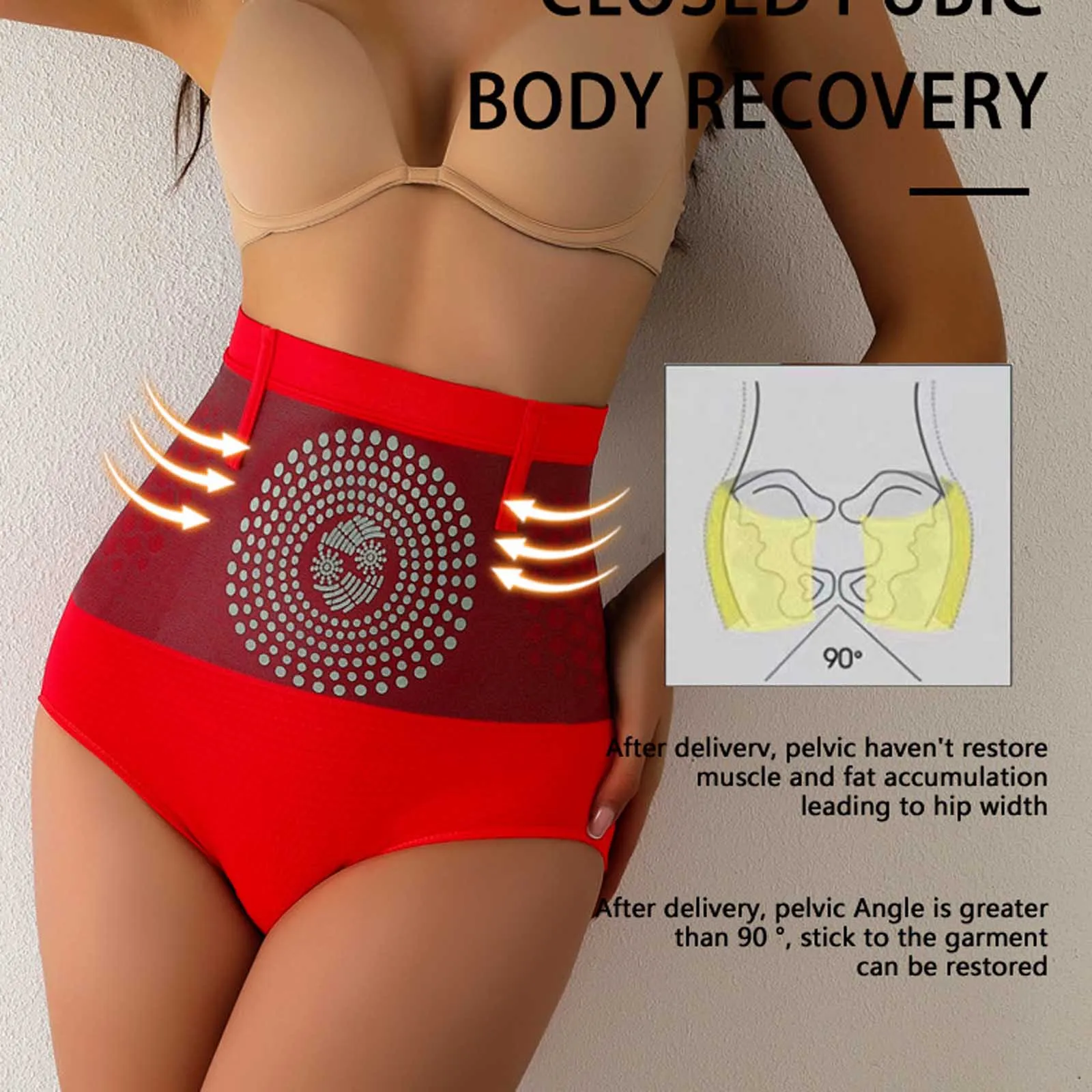 High Waist Tummy Control Shapewear Seamless Slimming Briefs Breathable Waist Trainer Panties Butt Lifting Body Shaper Underwear view 4