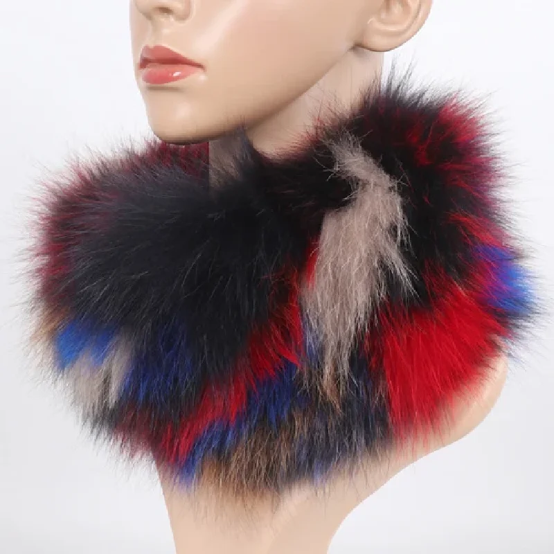 Real Fox Fur Scarf Fur Headbands Women Winter Ring Fox Fur Scarves Luxury Neck Warmer Good Elastic 100% Natural Fur Neck Warmer