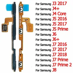 Volume Mute Flex Cable For Samsung Galaxy J6 Plus J6+ J7 Prime 2 J8 2018 J3 2017 J4 Core  J5 2016 Power On Off Cable