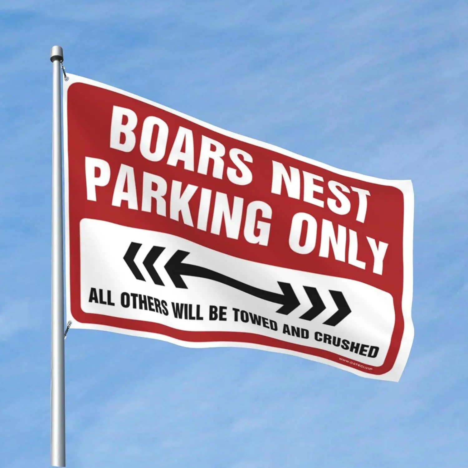 Flagicts 100% Polyester Funny House Decor Boars Nest Parking Only Flag