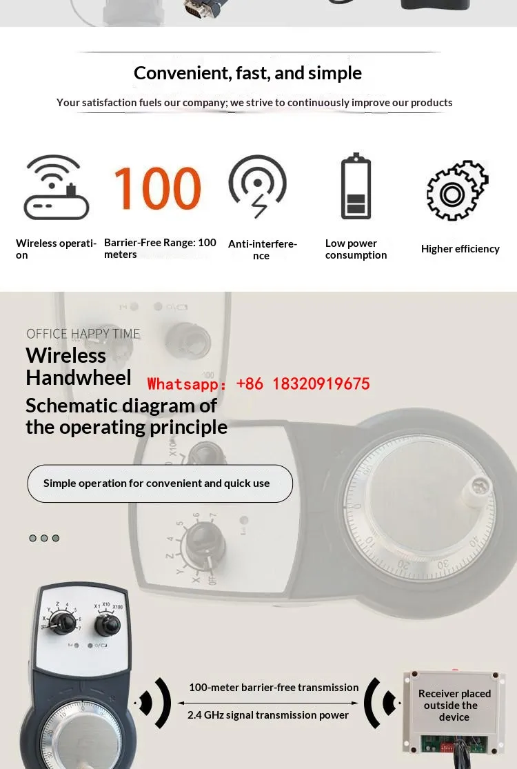 Cyclmotion General 7Axis Wireless Electronic MPG Manual Pulse Generator Support MITSUBISHI SIEMENS FANUC NEWKER Syntec 24VPLC