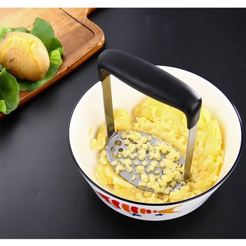 

1PC Potato Masher Stainless Steel Potatoes Mud Pressure Mud Machine Ricer Fruit Vegetable Tools Kitchen Gadgets Accessories