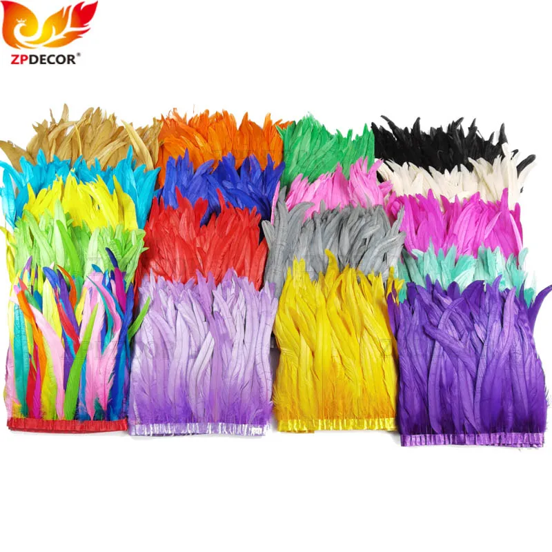 

ZPDECOR Sale 35-40CM Rooster Tail Feathers Trim 2 Yard Per Lot