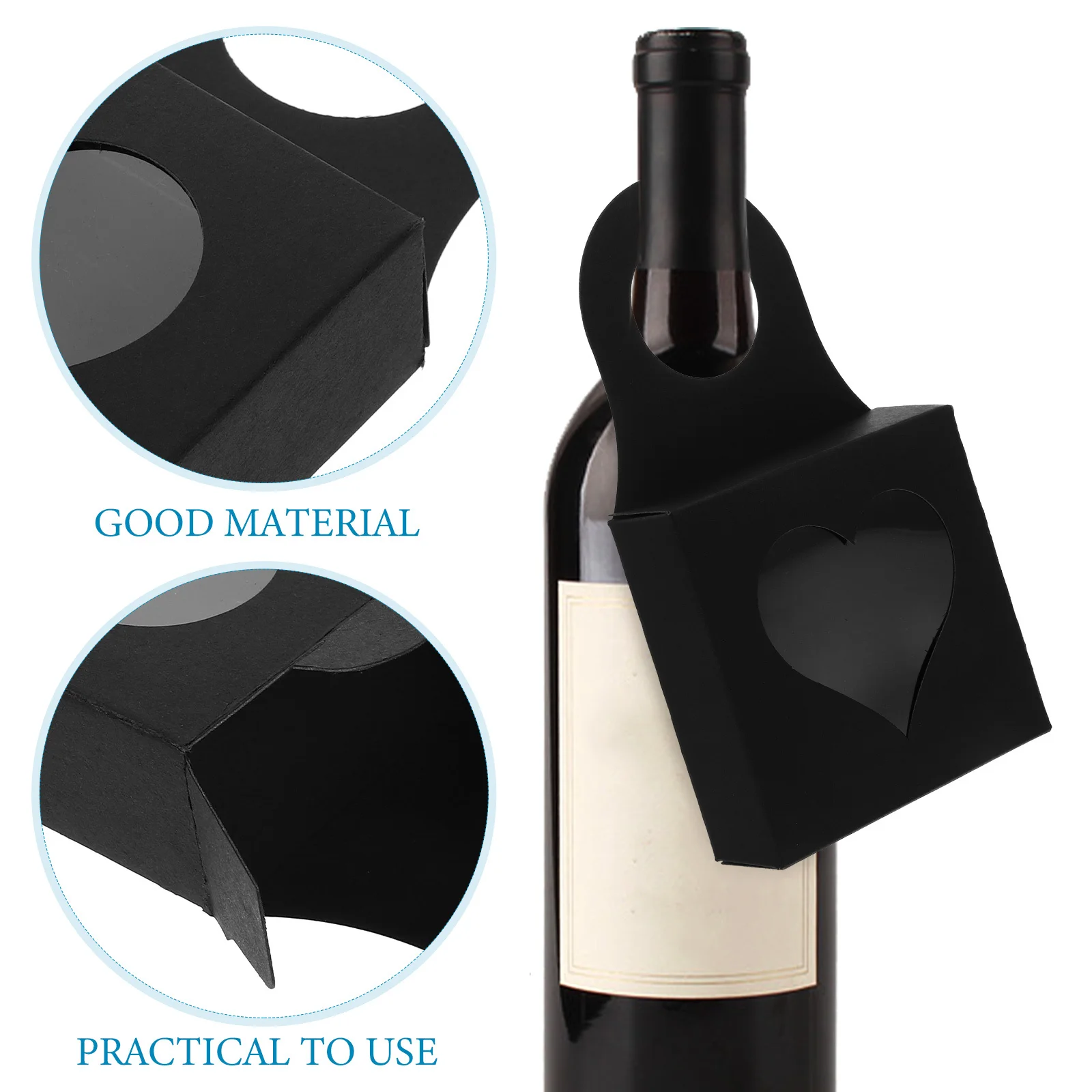 

25Pcs Wine Bottle Hanger Box Clear Window Gift Storage Case Elegant Jewelry Display Party Favor Decorative Paper Box