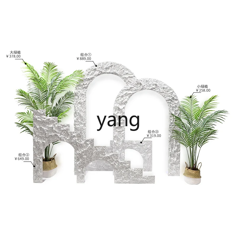 

TGF silver geometric metal technology sense window decoration scene arrangement activity beauty props