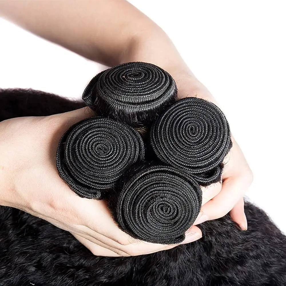 12-32 بوصة غريب حزم من شعر طبيعي مفرود 10A ريمي الشعر الخام البرازيلي 3 4 حزم 100% شعر مستعار بشري اللون الطبيعي