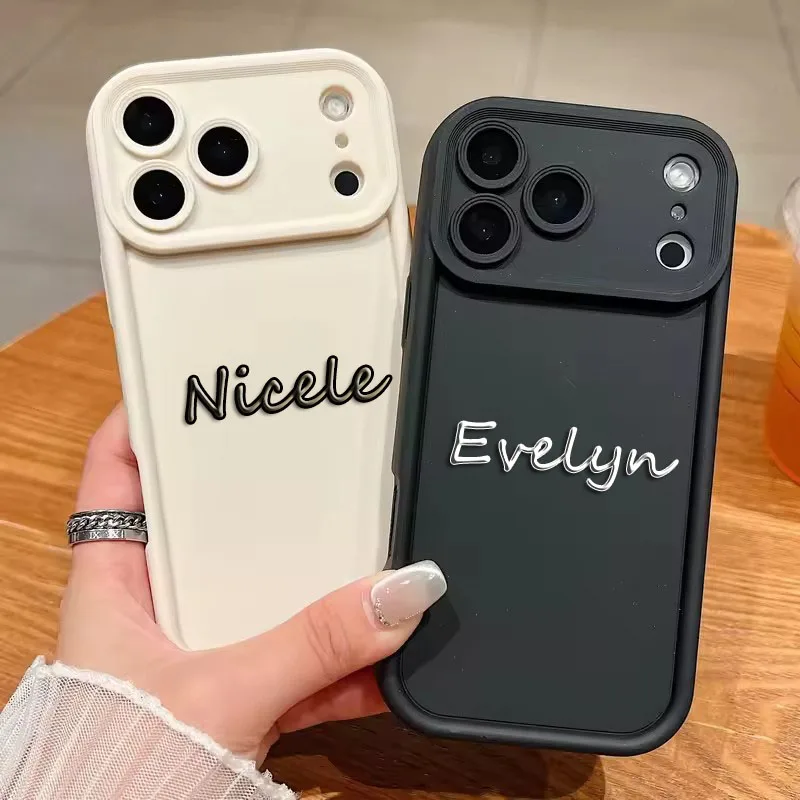 Customized Text Mobile Phone Shell For iPhone 17 16 15 14 13 12 11 Pro Max Mini 7 8 Plus X XS XR 17Air Christmas Present