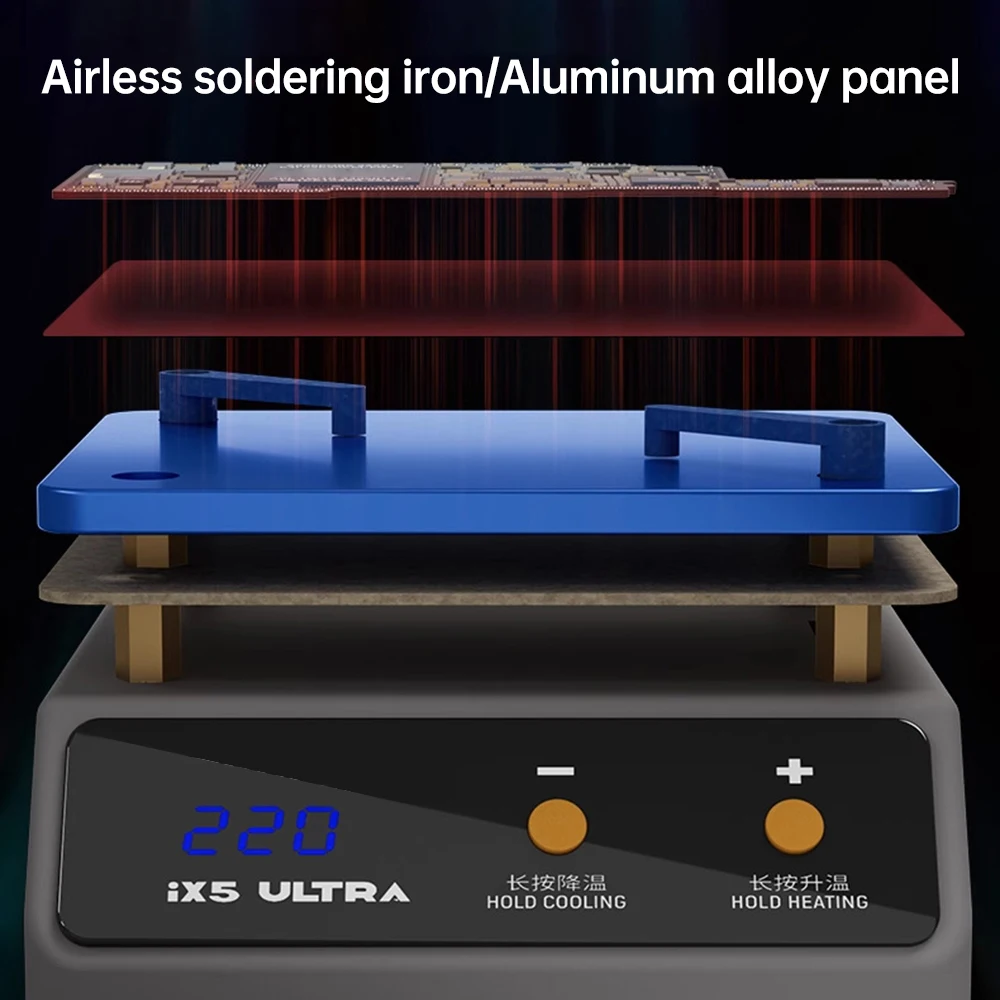 Imagem -03 - Plataforma de Pré-aquecimento de Solda Universal Placa Mãe de Temperatura Multifuncional Estação de Degumming Máquina de Aquecimento Ix5