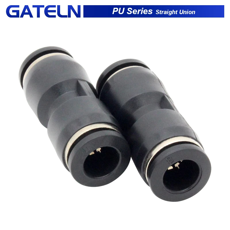 10pcs/lot Air Pneumatic Straight Union in Connectors Quick Fittings PU4 PU6 PU8 PU10 PU12 PU14 PU16