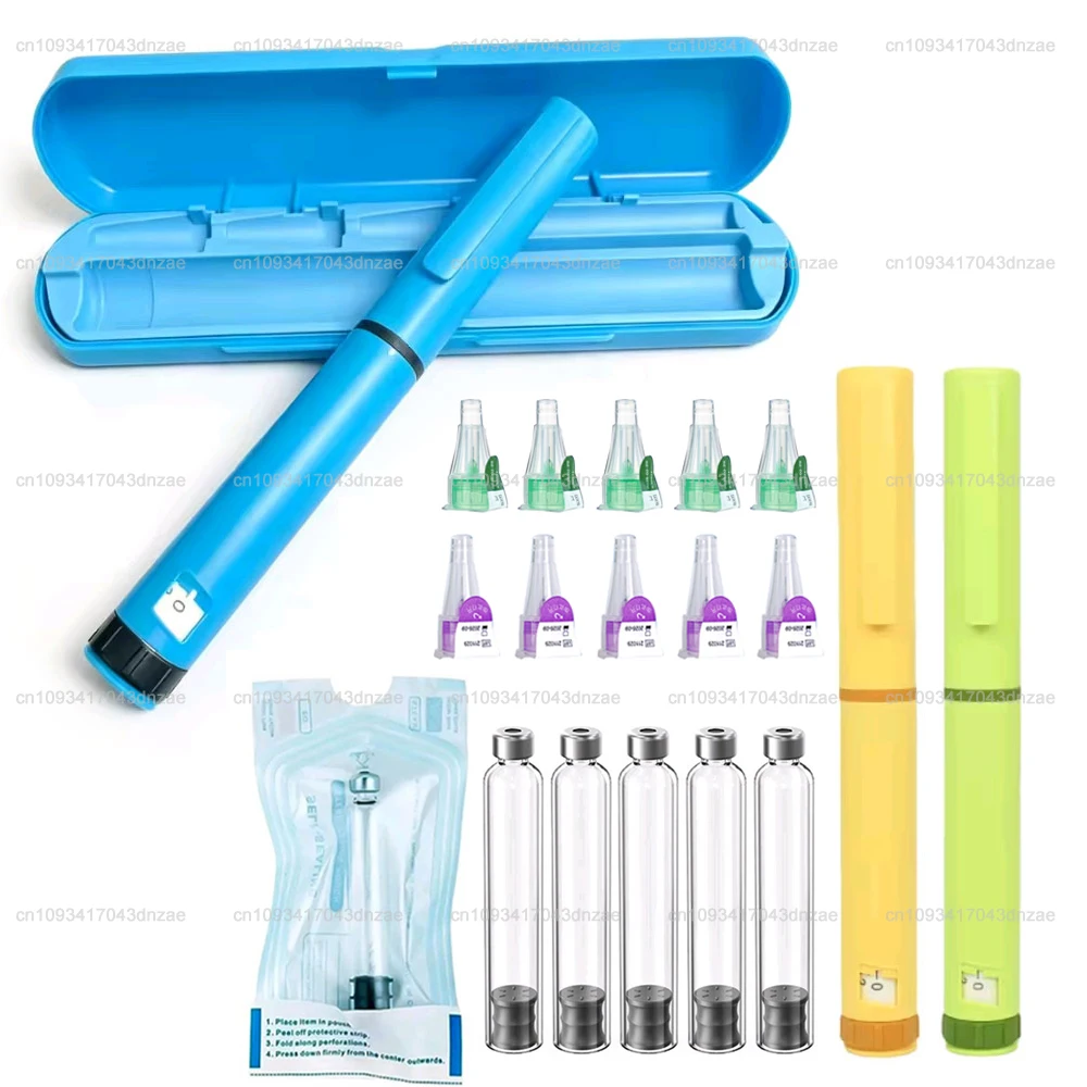 Reusable 3ml Weight Loss Injection Pen Set 60U Plastic Peptide Pen With Portable Case 4/6/8MM Pen Tip Sterile 3ml Cartridge