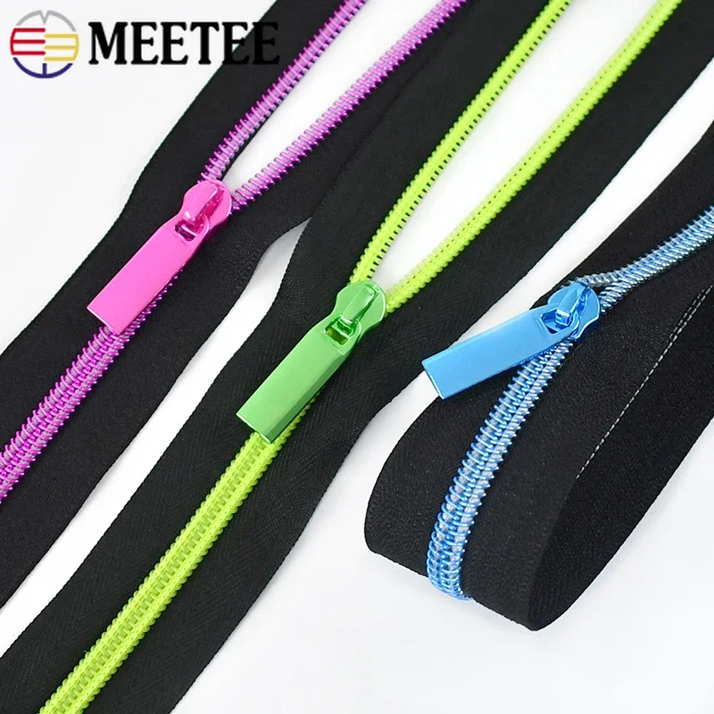 

2/5/10M 5# Nylon Zipper Colorful Coil Zippers Tape With Zip Slider Pulls for Bag Wallet Garment Decor Zips Repair Kits DIY Craft