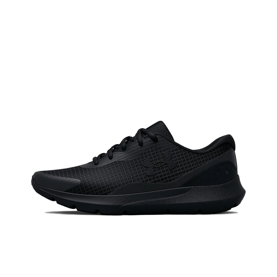 

Under Armour Surge 3 Fabric Cushioning Abrasion Resistant Lightweight Low top Running Shoes Women's Black 3024894-002