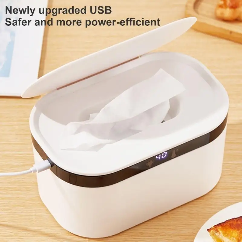 J1HF Large Capacity Baby Wipe Warmer and Wet Wipes Dispenser for Babies with Night Light 3 Level Temperature Wipes Warmer