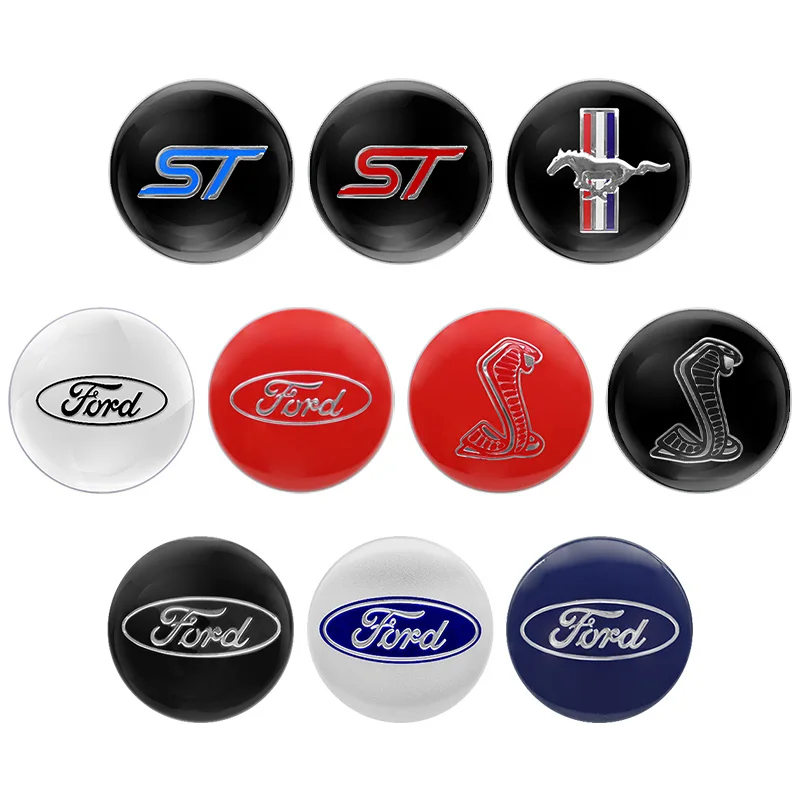 4 szt. 54mm Oryginalne nakładki na felgi z logo samochodu, kołpaki na piasty kół do Forda Focus MK2 Fiesta Mondeo Shelby Kuga Ecosport Falcon — 2