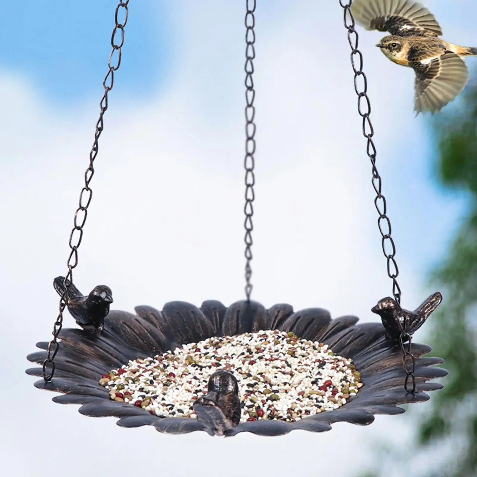 

Кормушка для птиц, утюг большой емкости, винтажный декор, большие кормушки для птиц на открытом воздухе, для сада, патио, крыльца, балкона, дерева, окна