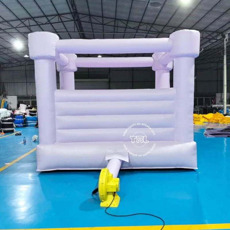 Inflatable Purple Bounce Castle10x10FT PVC Bouncy House for Toddler Kids and Adults Indoor or Outdoor Wedding Birthday Party