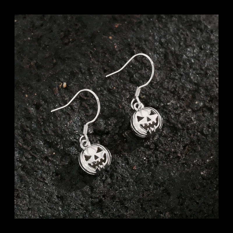 

S925 Silver Pumpkin Stud Earrings Simple Fashion Temperament High-end Light Luxury New Earrings Jewelry