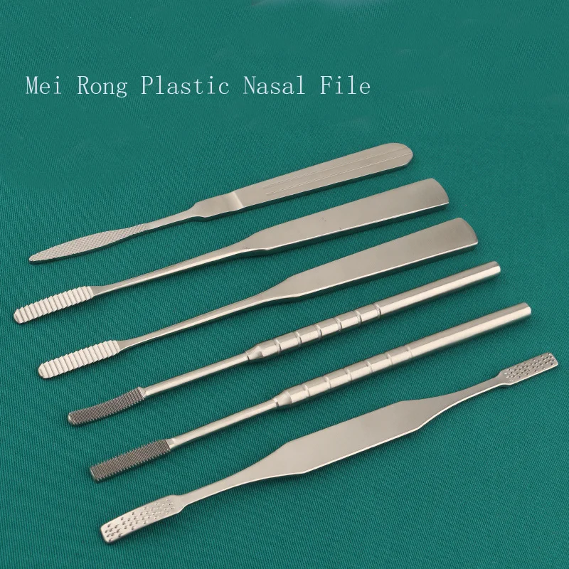 Stainless Steel Nasal Plastic Instruments - Comprehensive Set of Nasal Bone Files for Surgical Tools