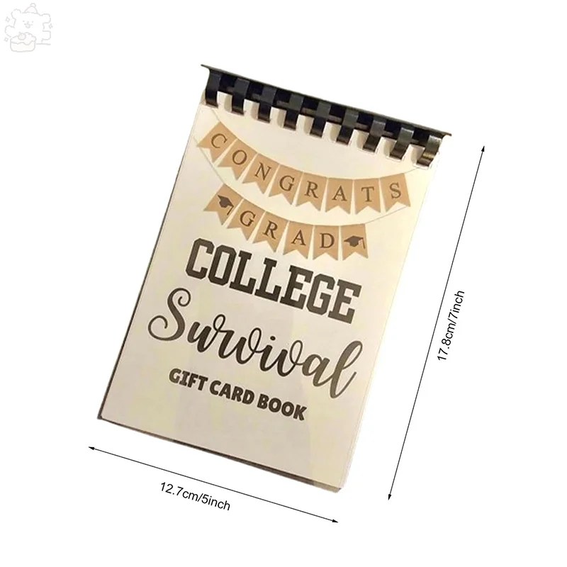 College Survival Gift Card Book First Year College Survival Kit 16 Page Secure & Stylish Card Gift Book For College Students