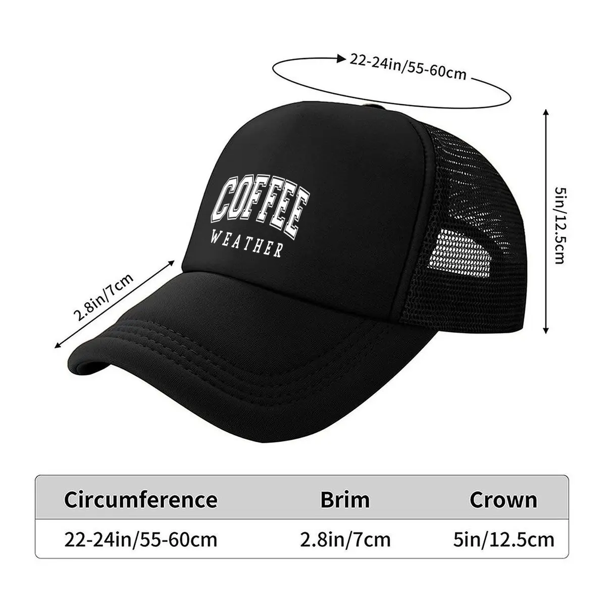 INFASHULE Women'S Adjustable Vintage Baseball Cap - Lightweight & Breathable, _Coffee Weather_ Desig 2026 Mesh Baseball Cap