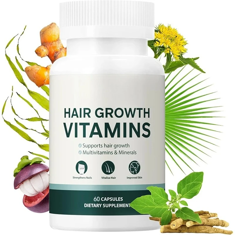 Hair Growth Supplement, Noticeably Thicker Hair, Healthy Vitamins - ( Capsules)
