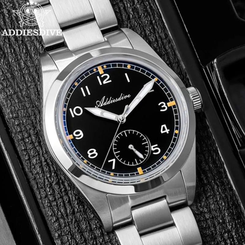 

ADDIESDIVE 36mm Luxury Men's Quartz Watch K1 Bubble Mirror Super Luminous 100m Waterproof Wristwatch Classic Man Watches