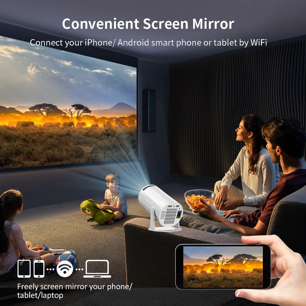 X8Mini Smart Projector with Lifetime Free TV Channels WiFi6 BT5