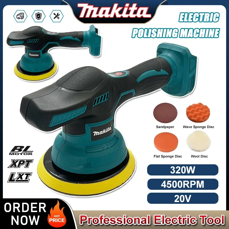 Makita 8 Gears Digital Display Cordless Car Polisher Electric Polisher Auto Car Waxing Polishing Machine For 18V 20V Battery