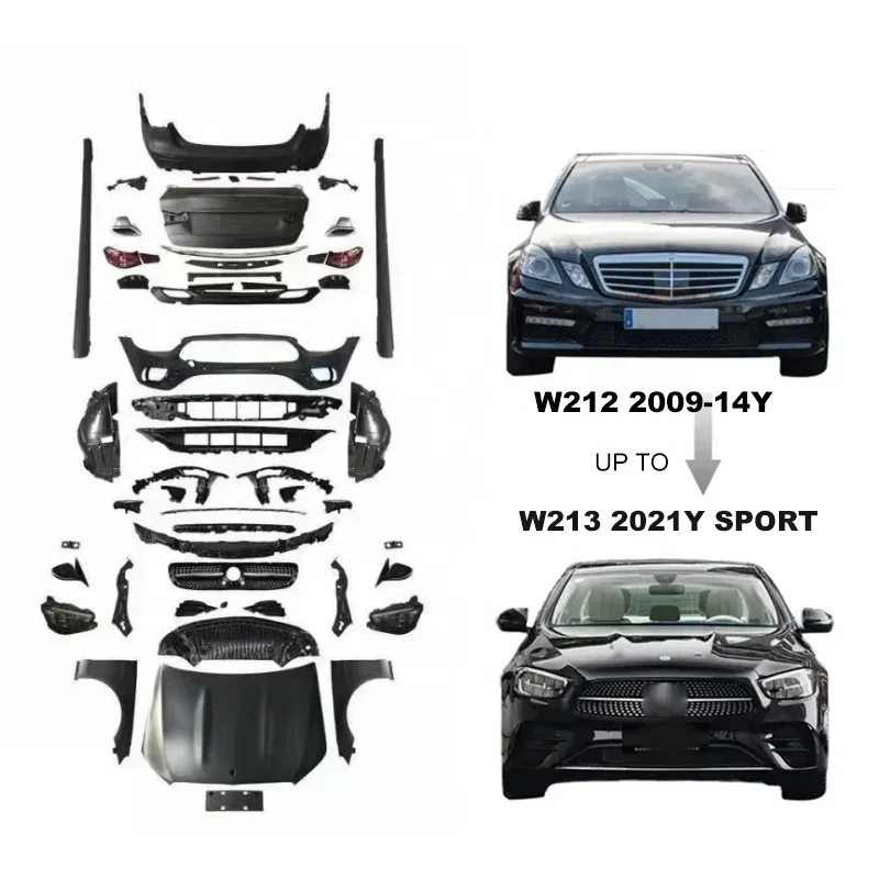 2009-2014Y E-class W212 upgrade to w213 2021Y Sport body kit w212 upgrade car bumpers car accessories auto body systems