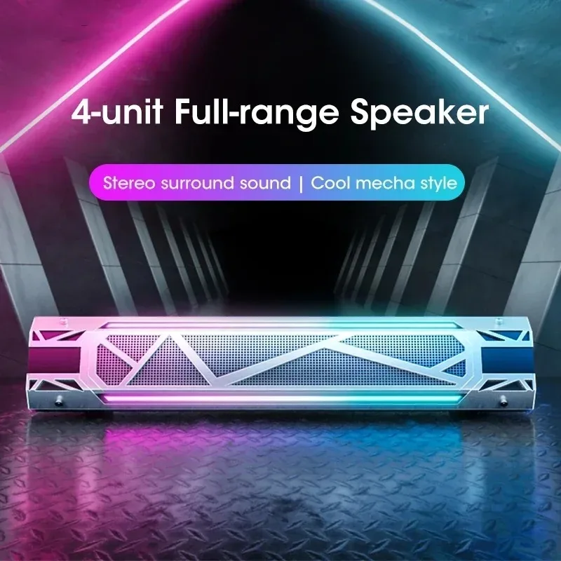 Niye Original Bluetooth 5.3 USB Wired Computer Speaker 4D 360 Degree Surround Subwoofer Home Audio RGB Lighting