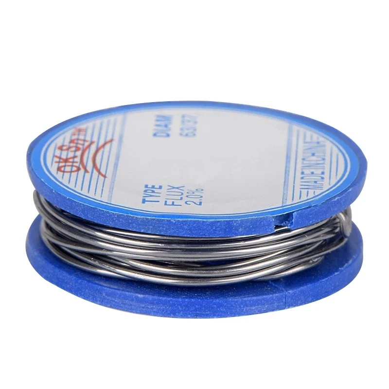 JCD Tin Solder Wire Rosin  Flux 0.1MM 20% Core Solder Wire Reel Welding Line Soldering Wire Roll No-clean