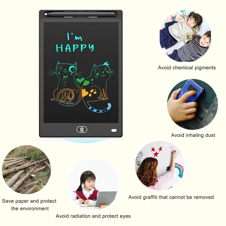 8.5 Inch Color LCD Screen Electronic Drawing Board For Kids Writing Tablet Handwriting Pad Painting Tool Toys For Children Gifts