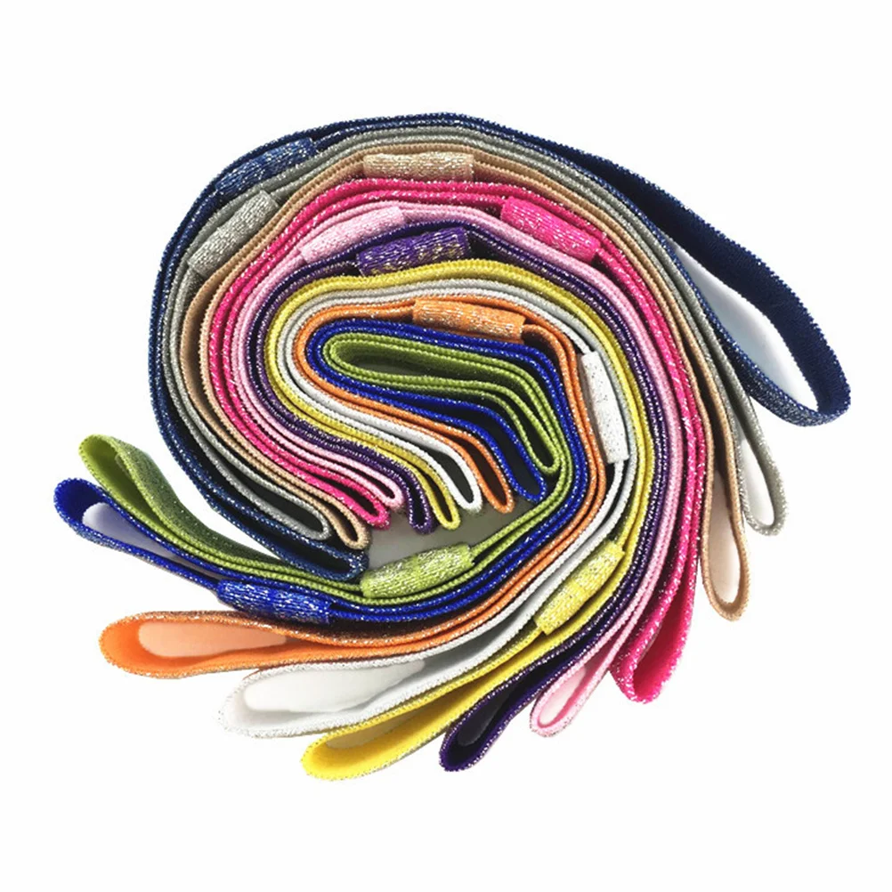 21 stuks babyhoofdband DIY touwset 1,5 cm breed antislip rekbaar nylon materiaal voor pasgeboren peuter meisjes comfortabel dagelijks gebruik