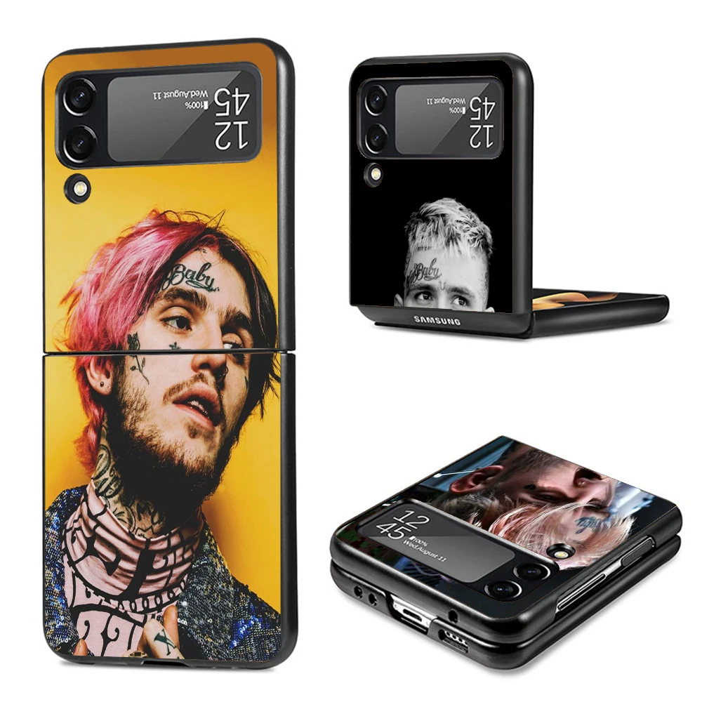 Lil Peep Singer Phone Case For Samsung Galaxy Z Flip3 Flip4 Flip5 Flip6 PC Shell For Z Flip 3 4 5 6 Hard Folding Art Cover