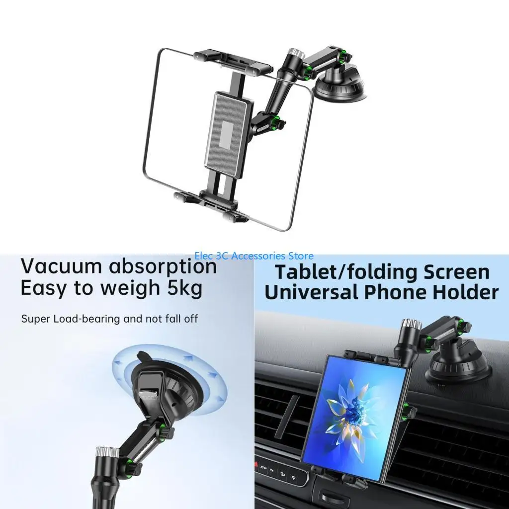 Y51A Car Tablet Mount Stand Holder for Car Dashboards Mount Enhances Length and Stability Wide Compatiblity