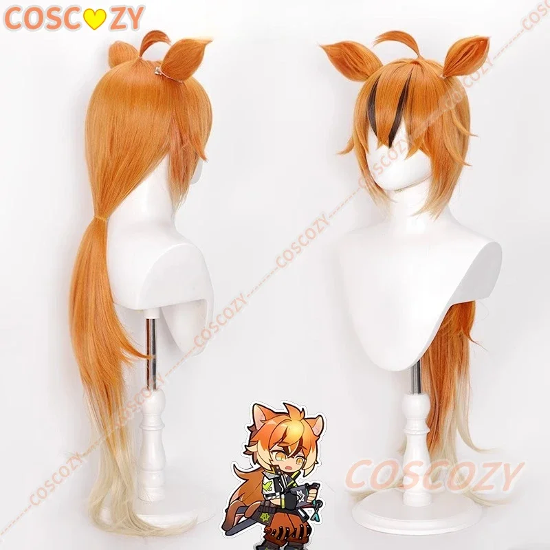 

CosplayGame Arknights Windscoot Cosplay Wig with Detachable Ears & Ombre Gradient Heat Resistant Synthetic Hair Free Wig Cap Gif