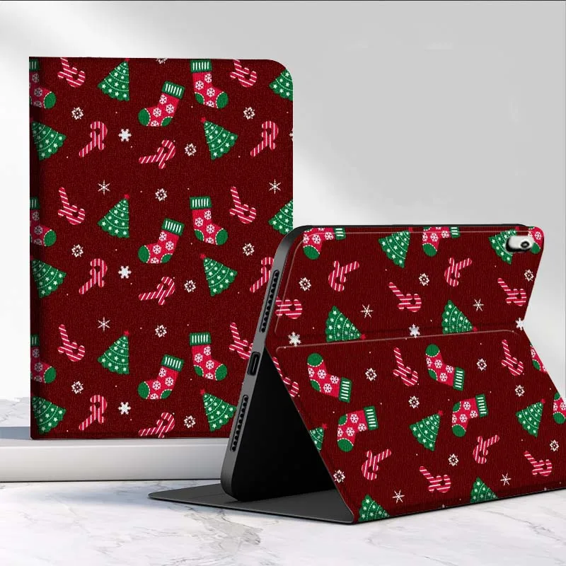 

Рождественские носки елка для Samsung Galaxy Tab S11 S10 S9 S8 A8 A9 A11 10,9 8,7 10,1 Plus чехол для планшета