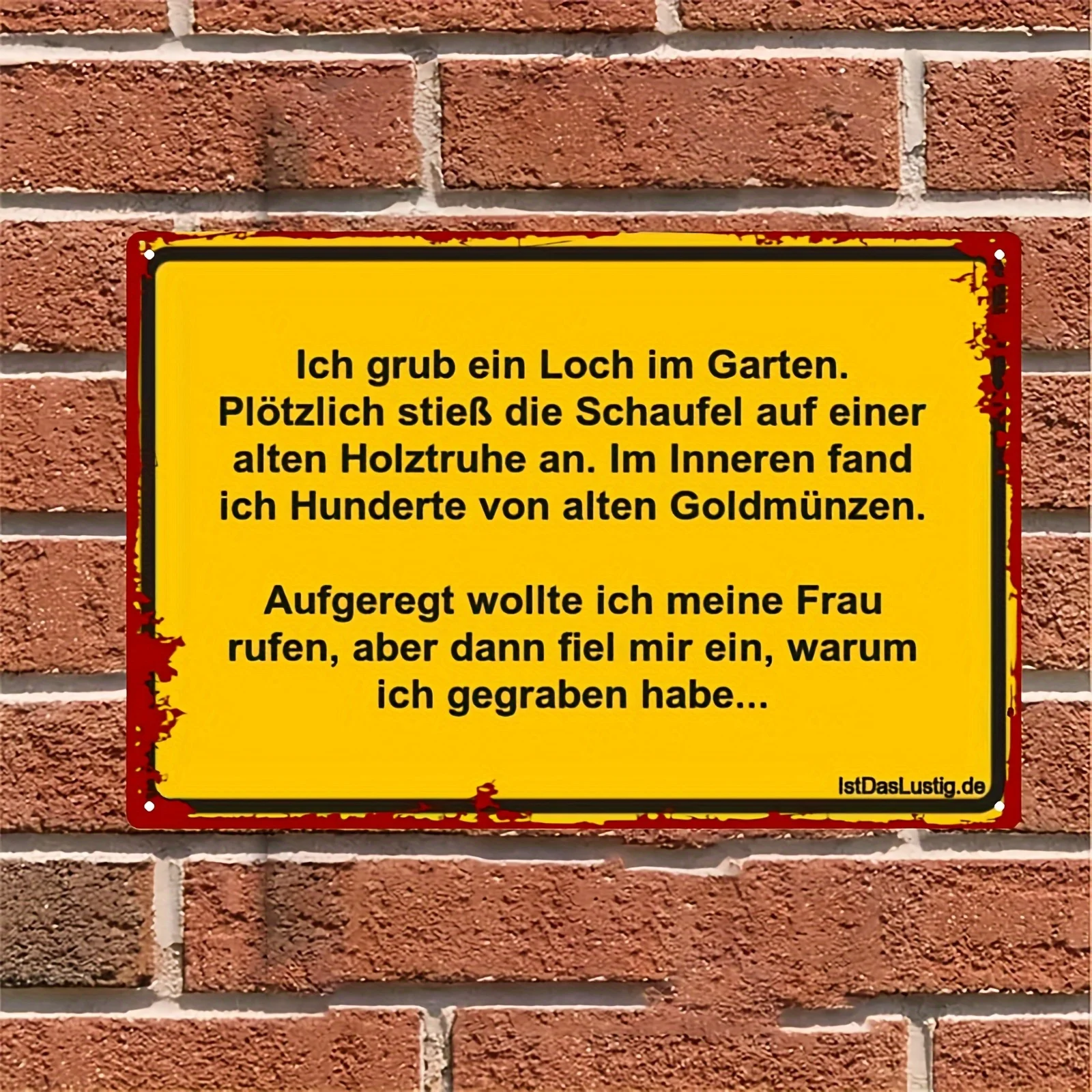 Vintage German Quote Iron Wall Art, Humorous Saying Decorative Sign, Rustic Home/Garden/Garage Decor, , Easy Mounting, No Elect