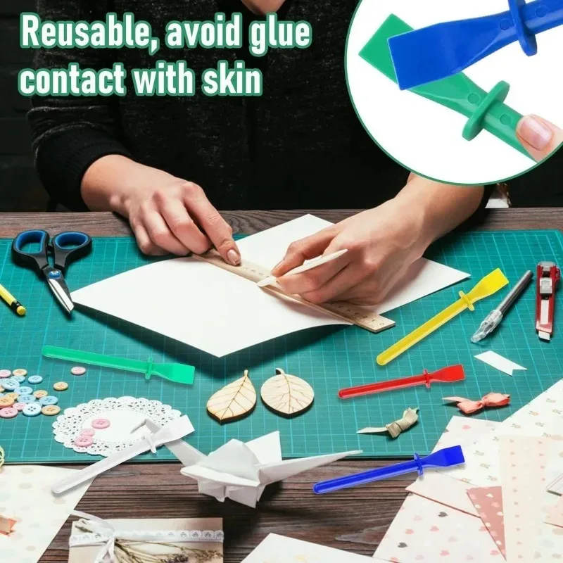 Wholesale Handheld Glue Spreader Leather Glue Brush Portable Glue Smear Sticks Applicator DIY Craft Painting Scraper Gluing Tool