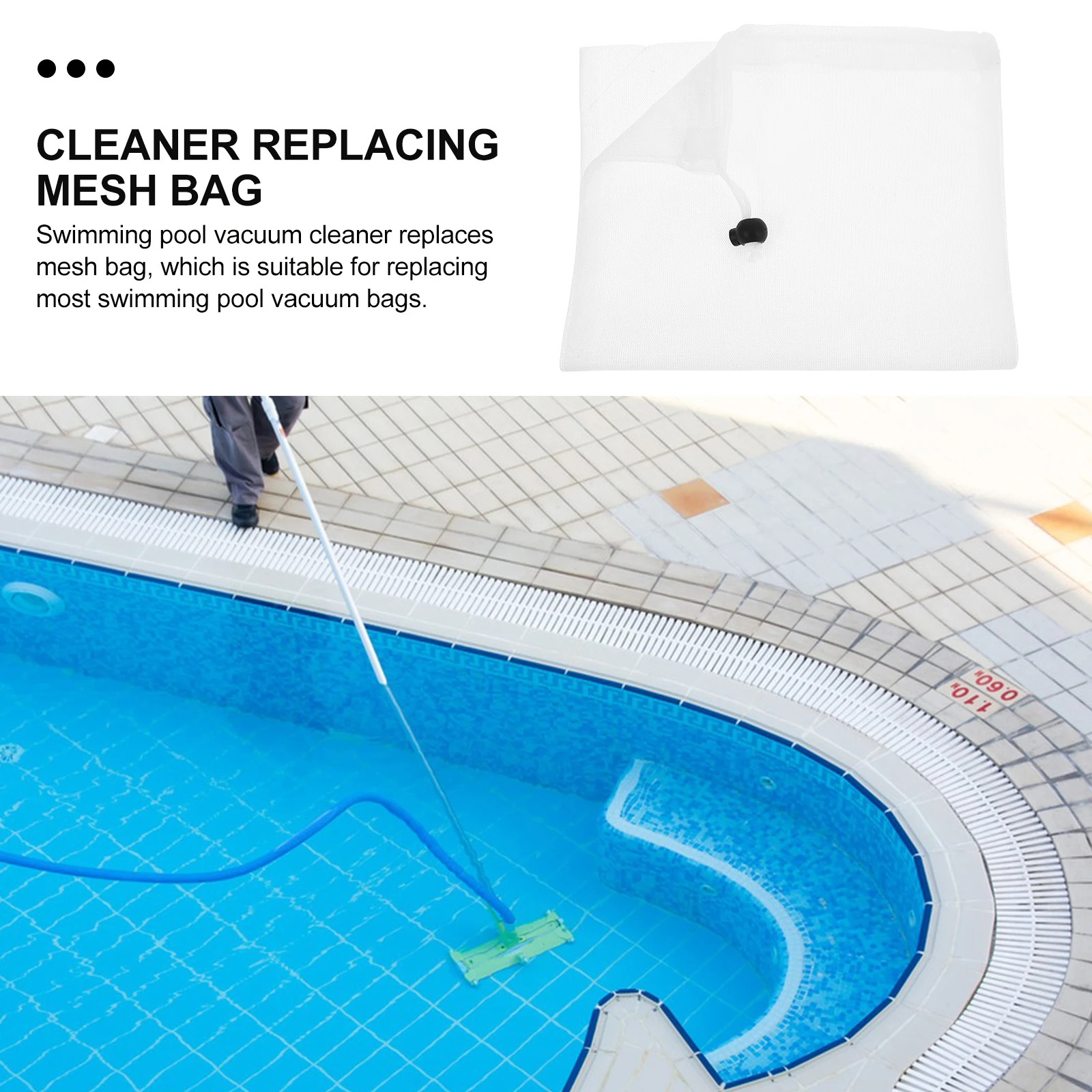 2 قطعة جوارب مقشدة حمام السباحة غرامة كيس مرشح شبكي نظافة لحمامات السباحة أحواض السمك خزانات الأسماك سهلة المرفق قفل آمن #2